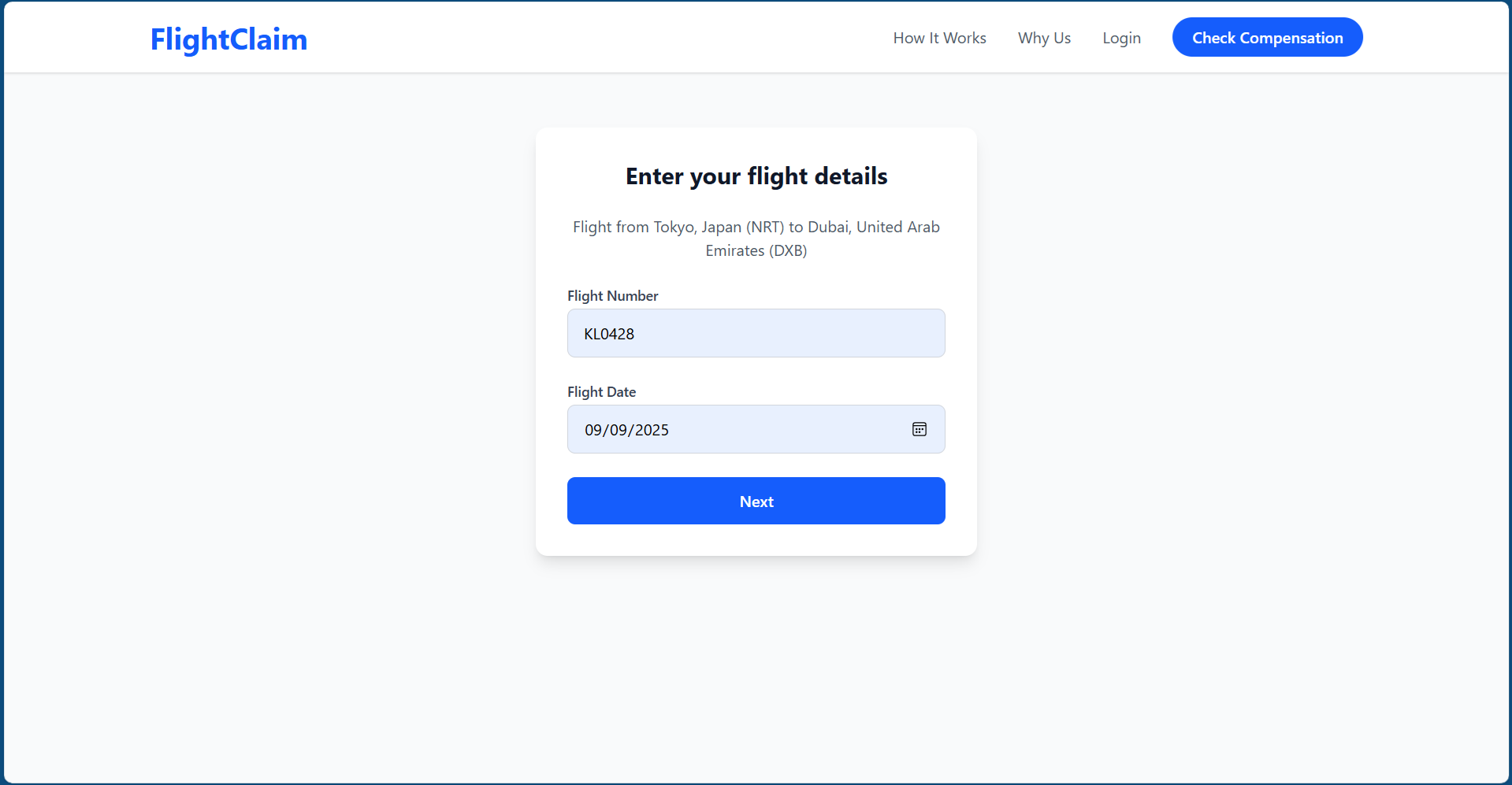 FlightClaim claims submission